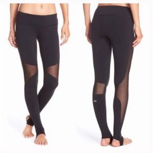 ALO Yoga Coast Mesh Stirrup Legging Black Size Medium